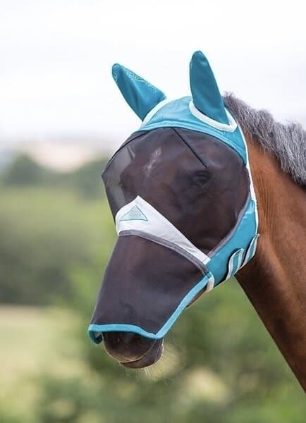 Shires flughuva med öron & nos Teal