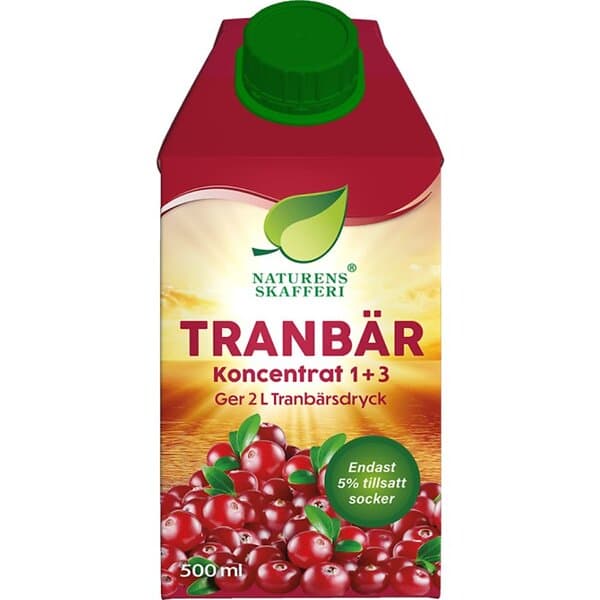 Naturens Skafferi Tranbär Koncentrat 1+3, 500ml