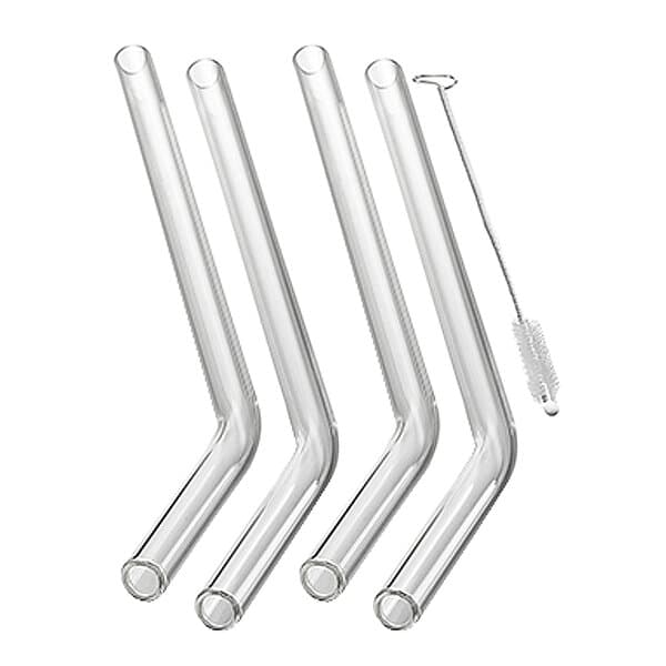 Gefu Future Sugrör böjda Glas 4-pack Rengöringsborste Klar