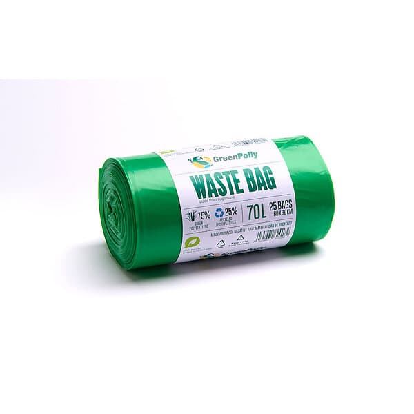 GreenPolly Avfallssäck Grön 70 liter 25 st