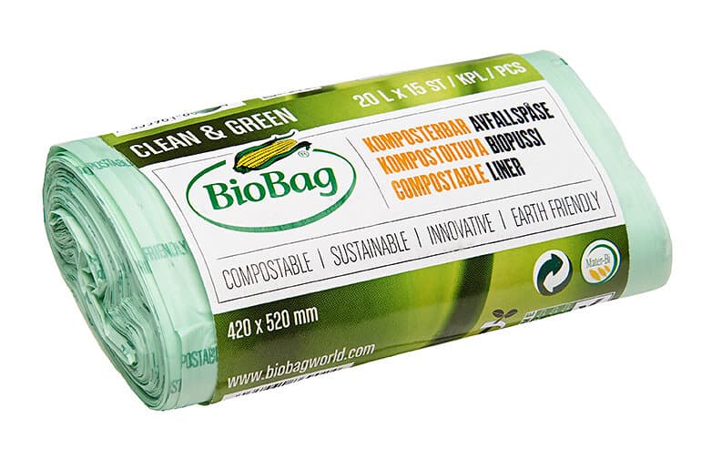BioBag Avfallspåse 20 liter, 15 st