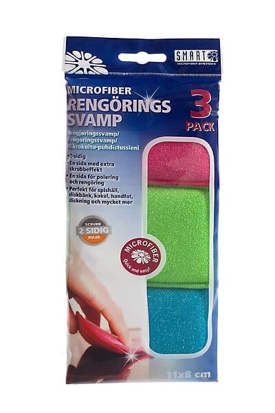 Smart Microfiber Rengöringssvamp 3-pack