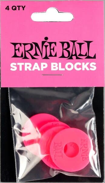 Ernie Ball EB-5623 Strap Blocks Pink 4-Pack