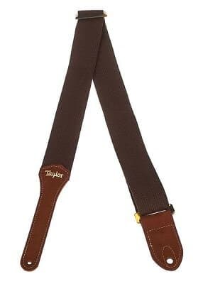 Taylor Guitar Strap Chocolate Brown Cotton 2"