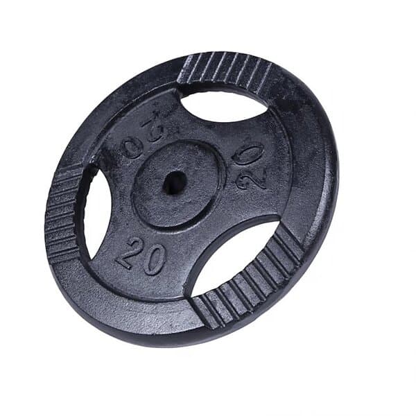 Gorilla Sports Viktskivor TRIGRIP Black, 20kg
