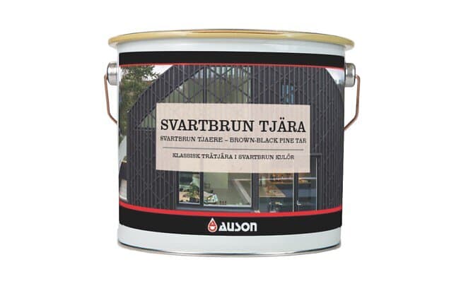 Auson Svartbrun tjära Tjärfärg, Svartbrun, 0,9l