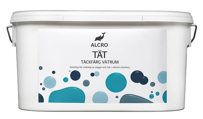 Alcro Tät Täckfärg, Tonad vit, 4l