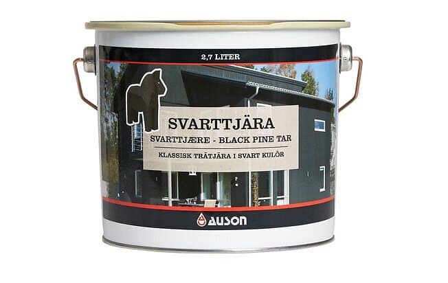 Auson Svarttjära Trätjära, Svart, 9l