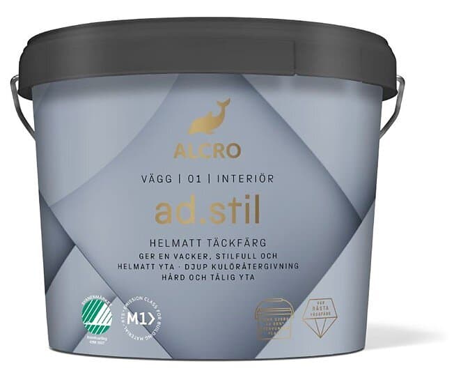 Alcro ad.stil Helmatt Täckfärg, Valfri Kulör, 10l