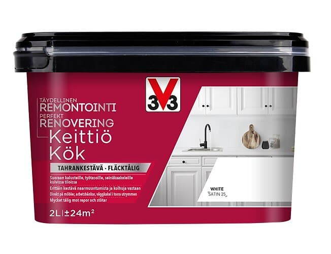 V33 Perfekt Renovering Kök Matt, 0,75l, Smoky Black