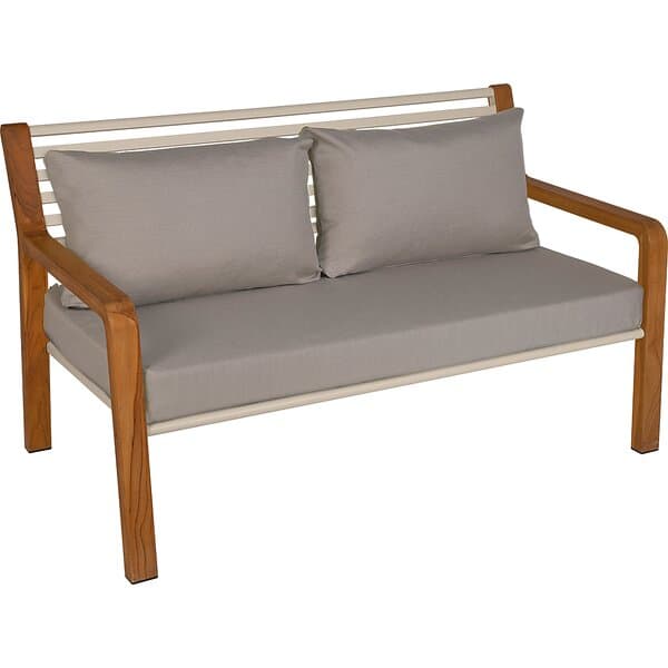 Fermob Somerset Soffa 2-Sits, Clay Grey Teak