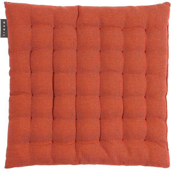 Linum Pepper Sittdyna 40x40 cm, Rusty Orange Bomull