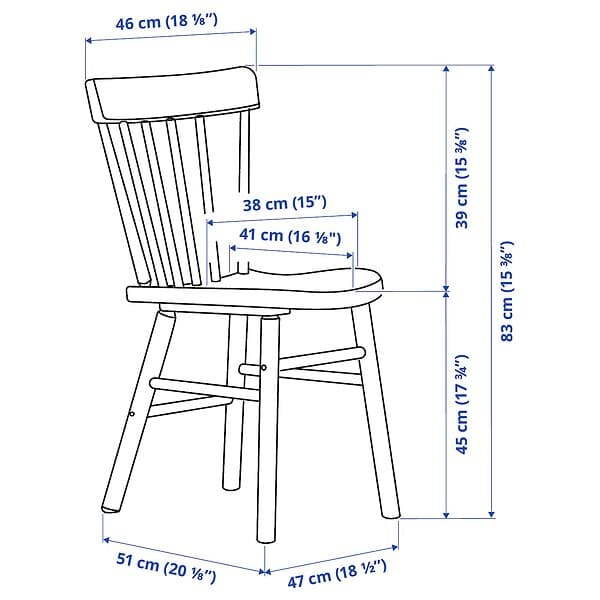 IKEA NORRÅKER / NORRARYD Bord och 4 stolar 125x74 cm