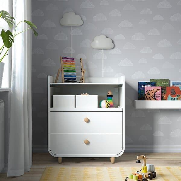 IKEA MYLLRA Skötbord med lådor Bredd: 85 cm