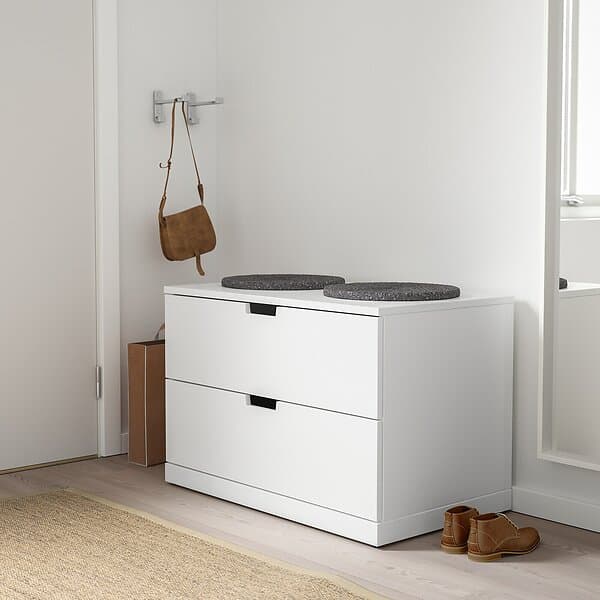 IKEA NORDLI Byrå med 2 lådor 80x54 cm