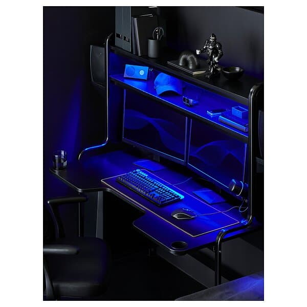 IKEA FREDDE Skrivbord för gaming 140/185x74x146 cm