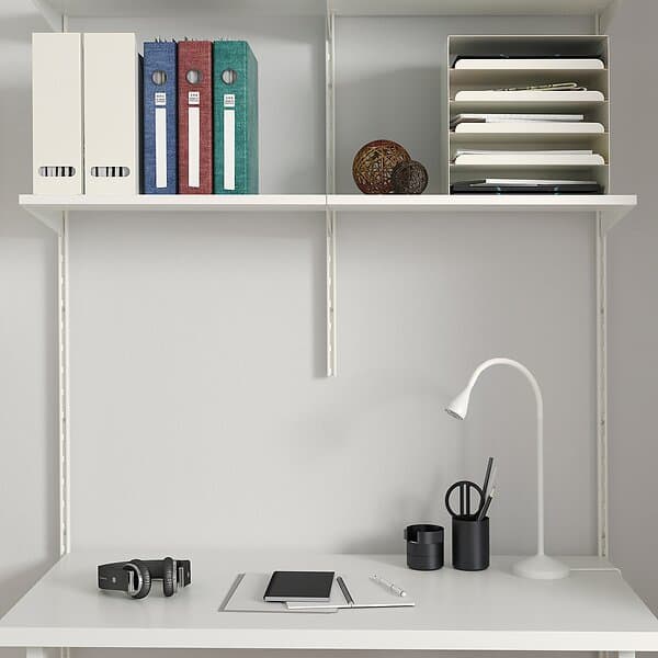 IKEA BOAXEL / LAGKAPTEN Hyllsektion med bordsskiva 125x62x201 cm