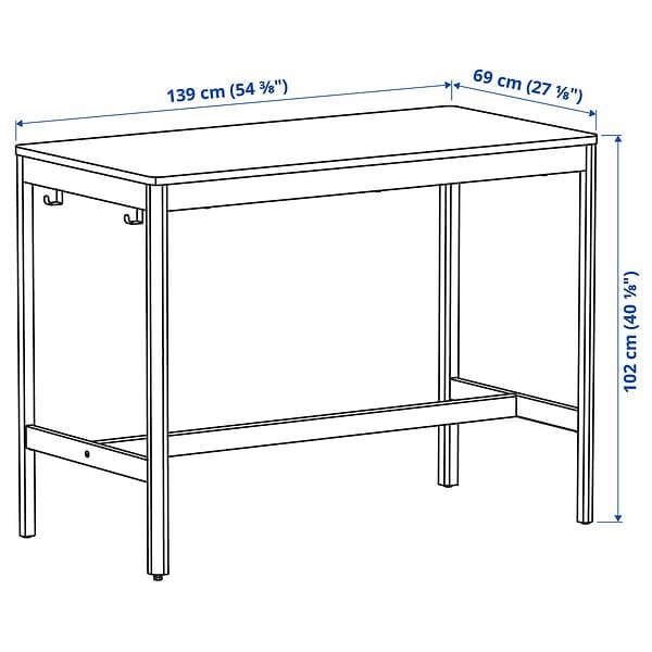 IKEA IDÅSEN Underrede för bordsskiva 139x69x102 cm