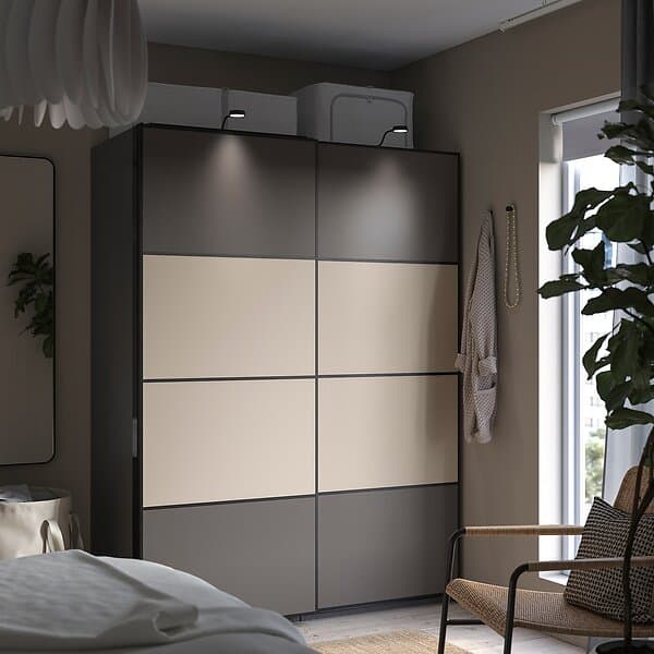 IKEA MEHAMN 4 paneler till ram för skjutdörr 75x201 cm