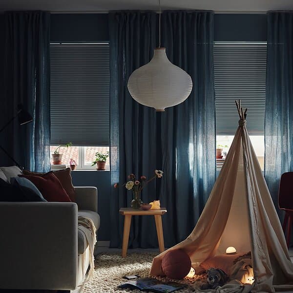 IKEA TREDANSEN Mörkläggande plisségardin m hubkit 120x195 cm