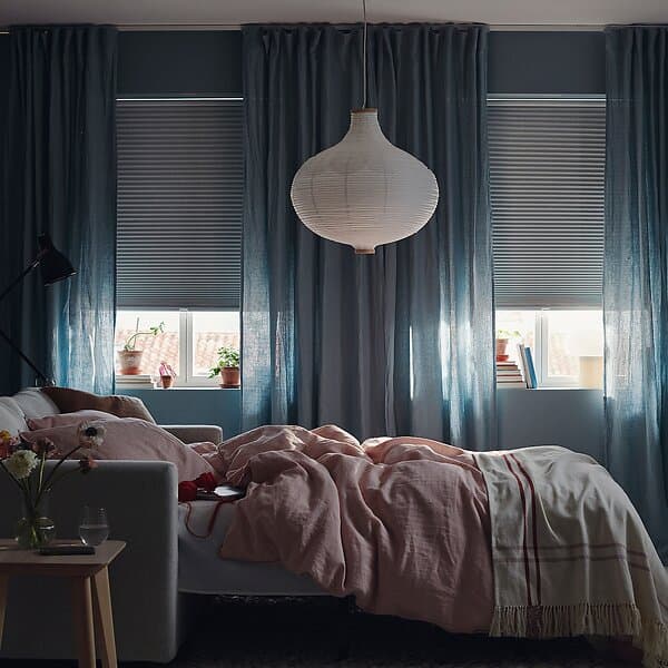 IKEA TRIPPEVALS Mörkläggande plisségardin 140x195 cm
