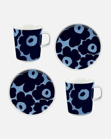 Marimekko Unikko Frukost 4 delar Set