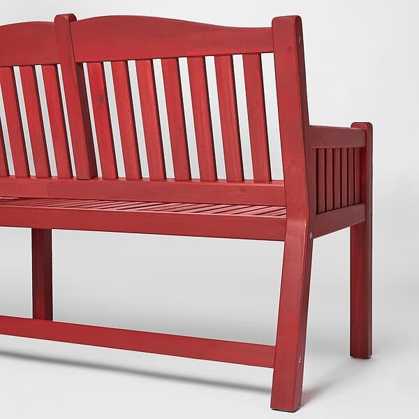 IKEA PÄRONHOLMEN Bänk med ryggstöd, utomhus Bredd: 111 cm