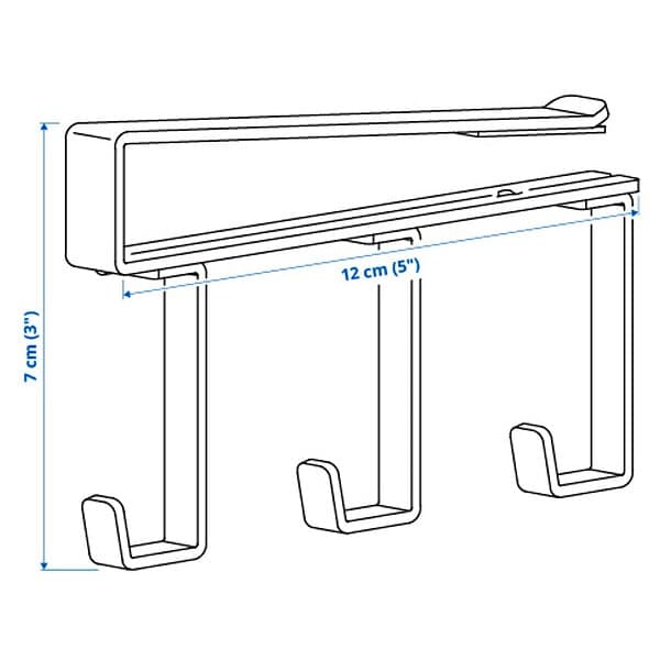 IKEA PÅLYCKE Krokhängare med klämfäste Längd: 12 cm