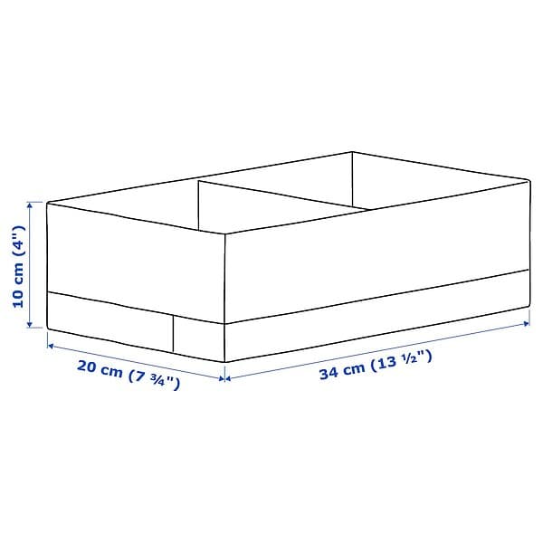 IKEA STUK Låda med fack 20x34x10 cm