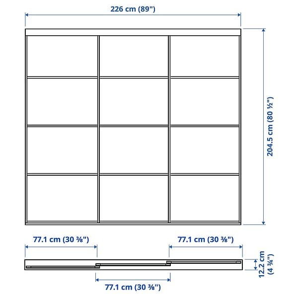 IKEA SKYTTA / HOKKSUND Skjutdörrskombination 226x205 cm