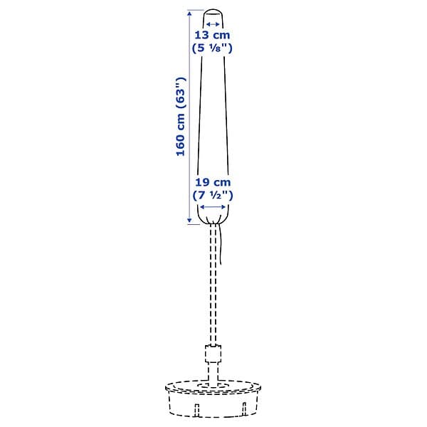 IKEA TOSTERÖ Överdrag för parasoll 160 cm