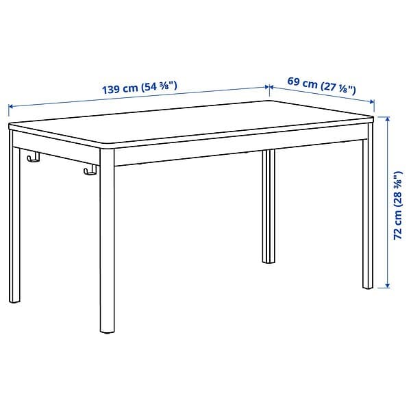 IKEA IDÅSEN Underrede för bordsskiva 139x69x72 cm