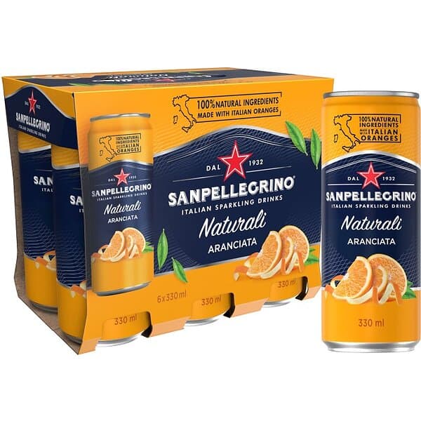 San Pellegrino Aranciata 6x33cl inkl pant