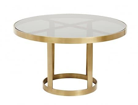 Nordal Soffbord Guld Svart Glas