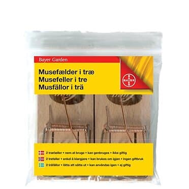 Musfälla i trä 2-pack