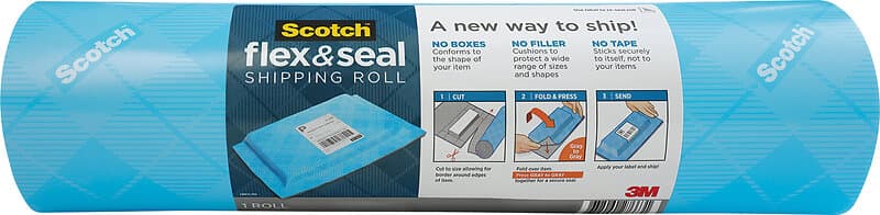 Scotch Emballagerulle Flex & Seal Shipping Roll, Blå, 38cm x 3m