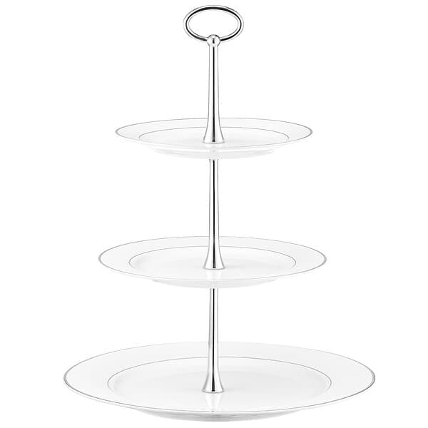 Ambition 3 vånings tårtfat Aura Silver