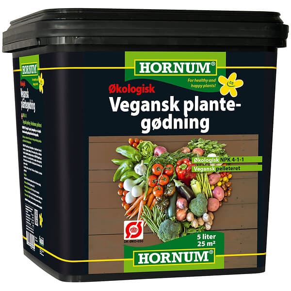 Hornum Grönsaksgödsel Vegan 5 liter ekologisk