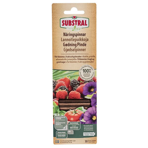 Substral Näringspinnar 30-pack KRAV