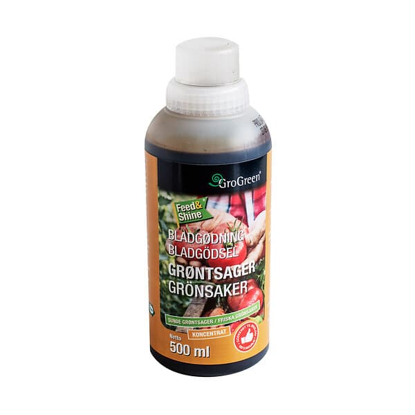 GroGreen Grönsaker bladnäring Feed & Shine 500ml koncentrat