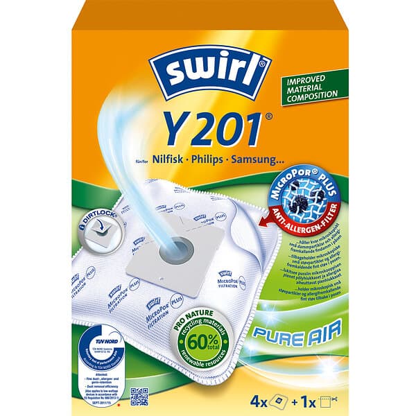 Swirl Dammsugarpåsar Y201 4ST (OBS 3ST DFP)