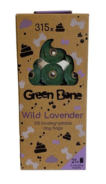 Green Bone Lavendel 21 ruller med 315 Green Bone Lavendel 21 ruller med 315 hundpåsar