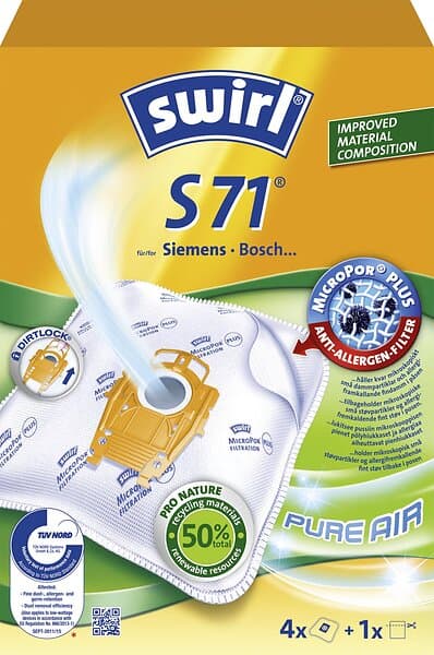 Swirl : Dammsugarpåsar S71 OBS 3X4ST 3ST DFP