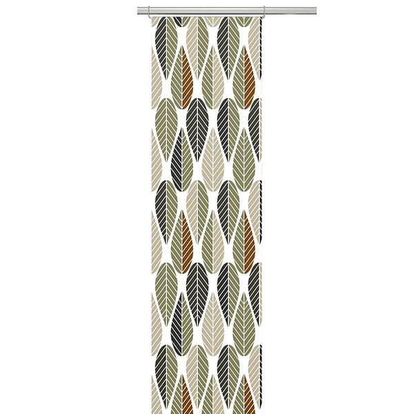 Arvidssons Textil Blader Panelgardin Beige/Grön