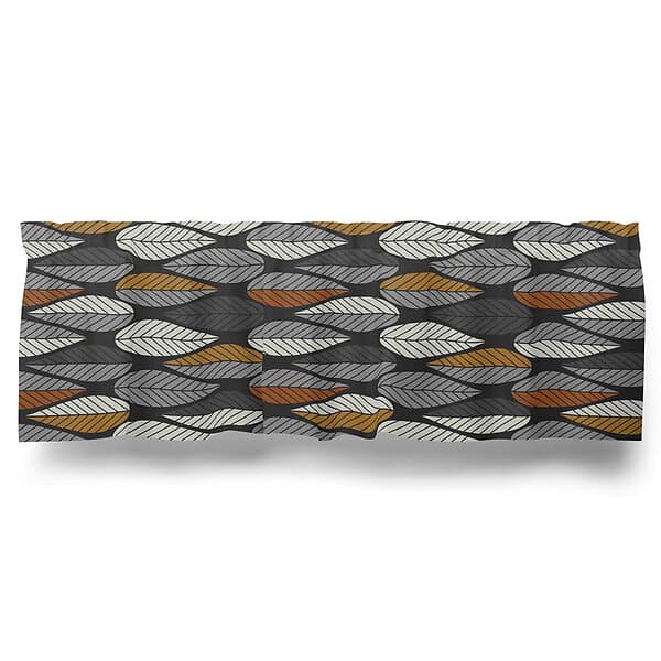 Arvidssons Textil Blader Gardinkappa Svart/Orange Metervara