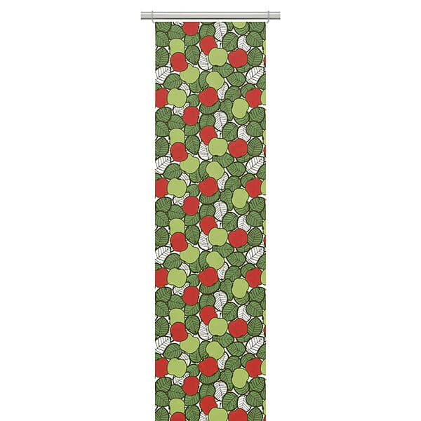 Arvidssons Textil Päppel Panelgardin Grön/Röd