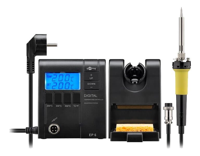 Goobay -PS EP6 digital soldering station, black, Standing Box For carryi
