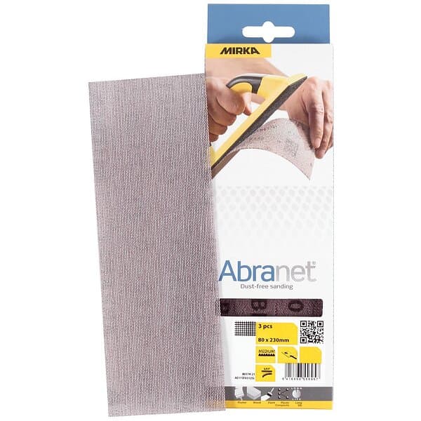 Mirka Slipnät Abranet 80x230mm Grip P120 Brun 3-pack