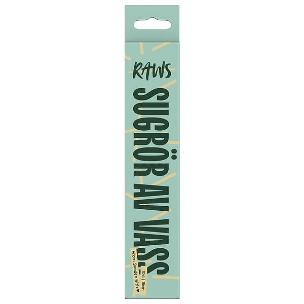 Raws Sugrör av Svensk vass, 10-pack