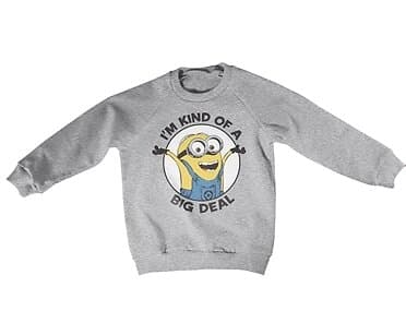 Minions I'm Kind Of A Big Deal Kids Sweatshirt (Jr)
